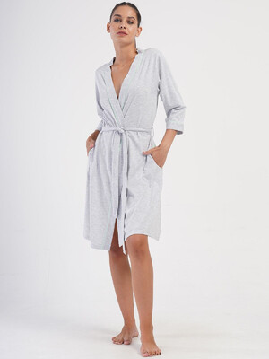 Купить Хлопковый домашний халат женский VIENETTA 4053590000 в Украина в Lingerie.ua - Одяг для дому та відпочинку, Фото 3