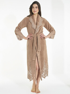 Купить Женский махровый халат с кружевом NUSA 4355 в Украина в Lingerie.ua - Одяг для дому та відпочинку, Фото 2