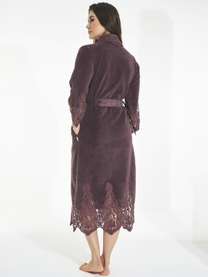 Купить Женский махровый халат с кружевом NUSA 4355 в Украина в Lingerie.ua - Одяг для дому та відпочинку, Фото 4