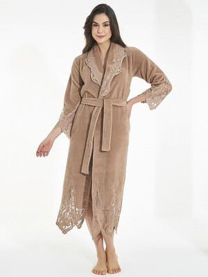 Купить Женский махровый халат с кружевом NUSA 4355 в Украина в Lingerie.ua - Одяг для дому та відпочинку, Фото 7