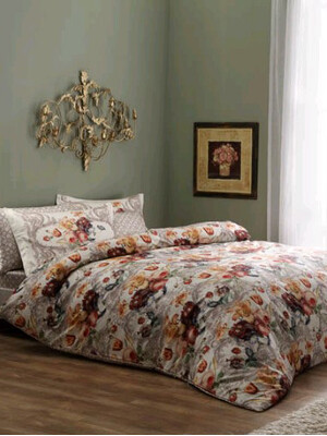 Купить Семейный комплект постельного белья TAC Digital Saten SHARON в Украина в Lingerie.ua - Одяг для дому та відпочинку, Фото 1