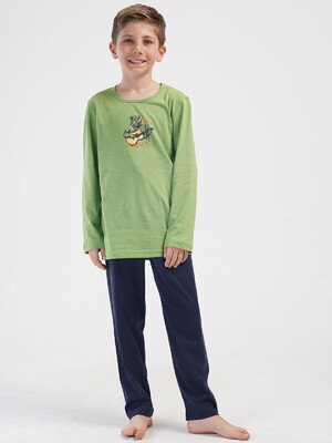 Купить Хлопковый домашний комплект подростковый с длинным рукавом VIENETTA KIDS 4053130000 в Украина в Lingerie.ua - Одяг для дому та відпочинку, Фото 4