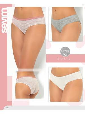 Купить Трусики женские слипы комплект 3 в 1 SEVIM 13787 в Украина