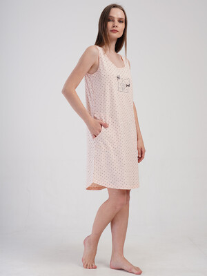 Купить Хлопковая туника на широких бретельках VIENETTA 4085161248 в Украина в Lingerie.ua - Одяг для дому та відпочинку, Фото 2