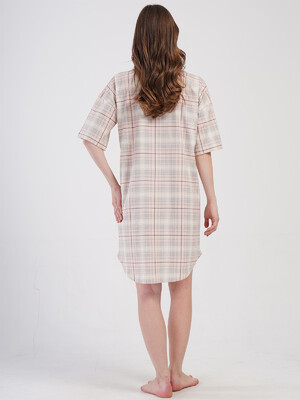 Купить Хлопковый халат женский на пуговицах  с коротким рукавом VIENETTA 4084924206 в Украина в Lingerie.ua - Одяг для дому та відпочинку, Фото 4