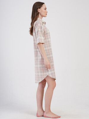 Купить Хлопковый халат женский на пуговицах  с коротким рукавом VIENETTA 4084924206 в Украина в Lingerie.ua - Одяг для дому та відпочинку, Фото 7