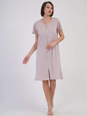 Купить Хлопковый халат женский на молнии VIENETTA 4082711405 в Украина в Lingerie.ua - Одяг для дому та відпочинку, Фото 6