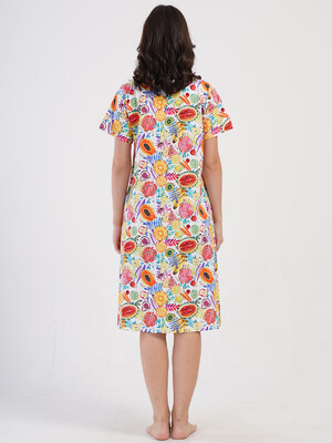 Купить Хлопковый халат женский на молнии с коротким рукавом VIENETTA 4082001782 в Украина в Lingerie.ua - Одяг для дому та відпочинку, Фото 6