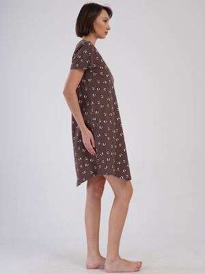 Купить Хлопковая домашняя туника с коротким рукавом VIENETTA 4081784906 в Украина в Lingerie.ua - Одяг для дому та відпочинку, Фото 3