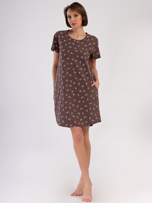 Купить Хлопковая домашняя туника с коротким рукавом VIENETTA 4081784906 в Украина в Lingerie.ua - Одяг для дому та відпочинку, Фото 6