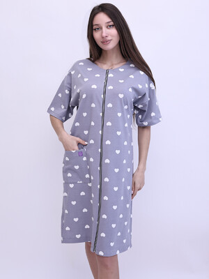 Купить Трикотажный халат женский на молнии LINGERIE 170748 в Украина в Lingerie.ua - Одяг для дому та відпочинку, Фото 3