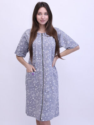 Купить Трикотажный халат женский на молнии LINGERIE 170748 в Украина в Lingerie.ua - Одяг для дому та відпочинку, Фото 4