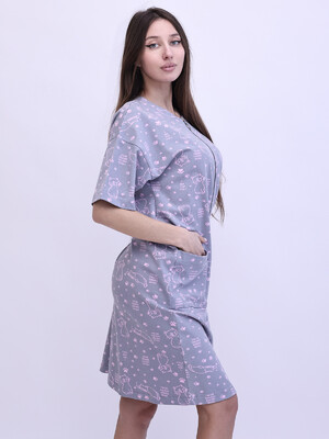 Купить Трикотажный халат женский на молнии LINGERIE 170748 в Украина в Lingerie.ua - Одяг для дому та відпочинку, Фото 6