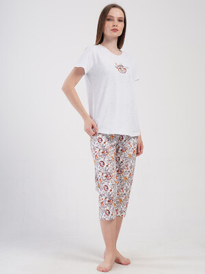 Купить Хлопковый летний комплект с капри VIENETTA 4082081784 в Украина в Lingerie.ua - Одяг для дому та відпочинку, Фото 2