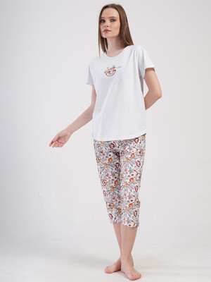 Купить Хлопковый летний комплект с капри VIENETTA 4082081784 в Украина в Lingerie.ua - Одяг для дому та відпочинку, Фото 4