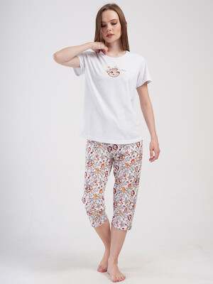 Купить Хлопковый летний комплект с капри VIENETTA 4082081784 в Украина в Lingerie.ua - Одяг для дому та відпочинку, Фото 5