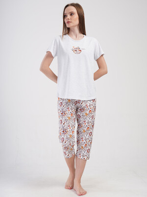 Купить Хлопковый летний комплект с капри VIENETTA 4082081784 в Украина в Lingerie.ua - Одяг для дому та відпочинку, Фото 6