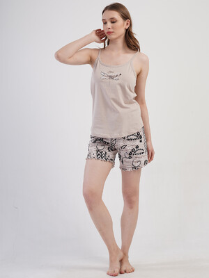 Купить Хлопковый комплект с шортами VIENETTA 4083154474 в Украина в Lingerie.ua - Одяг для дому та відпочинку, Видео