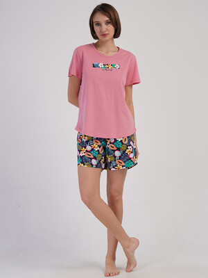 Хлопковый комплект из футболки и шорт VIENETTA 4082988286