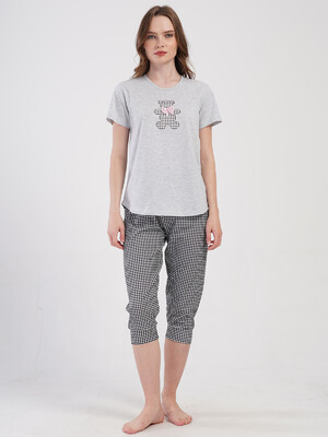 Купить Хлопковый комплект из футболки и капри VIENETTA 4085036331 в Украина в Lingerie.ua - Одяг для дому та відпочинку, Видео