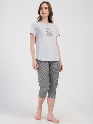 Купить Хлопковый комплект из футболки и капри VIENETTA 4085036331 в Украина в Lingerie.ua - Одяг для дому та відпочинку, Фото 4