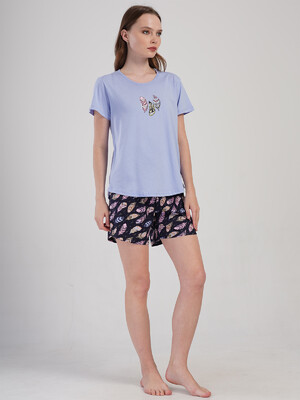 Купить Бавовняний комплект із футболки та шортів VIENETTA 4091230911 в Украина в Lingerie.ua - Одяг для дому та відпочинку, Фото 5