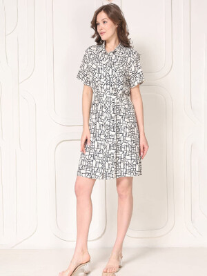 Купить Летнее платье на пуговицах с коротким рукавом JEN 05135 в Украина