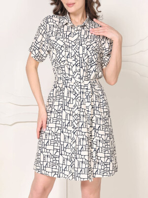 Купить Летнее платье на пуговицах с коротким рукавом JEN 05135 в Украина в Lingerie.ua - Одяг для дому та відпочинку, Фото 3