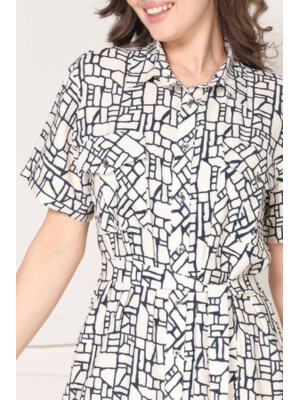 Купить Летнее платье на пуговицах с коротким рукавом JEN 05135 в Украина в Lingerie.ua - Одяг для дому та відпочинку, Фото 4