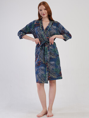 Купить Хлопковый домашний женский халат VIENETTA 4100665136 в Украина в Lingerie.ua - Одяг для дому та відпочинку, Фото 2