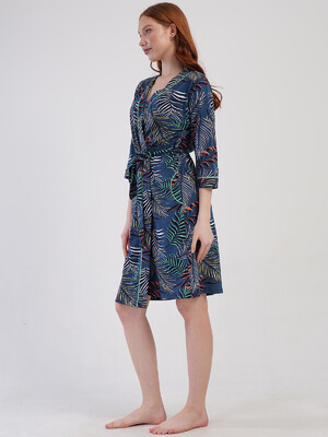 Купить Хлопковый домашний женский халат VIENETTA 4100665136 в Украина в Lingerie.ua - Одяг для дому та відпочинку, Фото 6