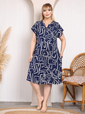 Купить Летнее штапельное платье большого размера JEN 05109  в Украина