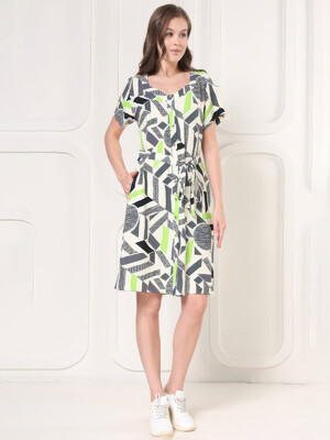 Купить Летнее платье на пуговицах с коротким рукавом JEN 05136 в Украина