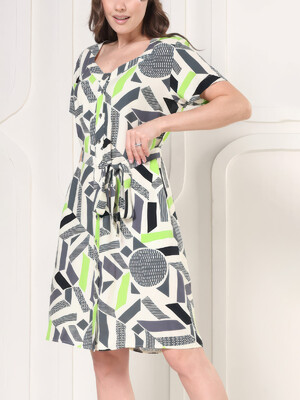 Купить Летнее платье на пуговицах с коротким рукавом JEN 05136 в Украина в Lingerie.ua - Одяг для дому та відпочинку, Фото 2