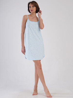 Купить Хлопковая домашняя туника на тонких бретельках VIENETTA 4080871589 в Украина в Lingerie.ua - Одяг для дому та відпочинку, Фото 4