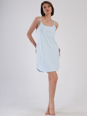 Купить Хлопковая домашняя туника на тонких бретельках VIENETTA 4080871589 в Украина в Lingerie.ua - Одяг для дому та відпочинку, Фото 5