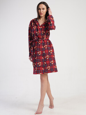 Купить Байковый женский халат с длинным рукавом VIENETTA 5033200520 в Украина в Lingerie.ua - Одяг для дому та відпочинку, Фото 2