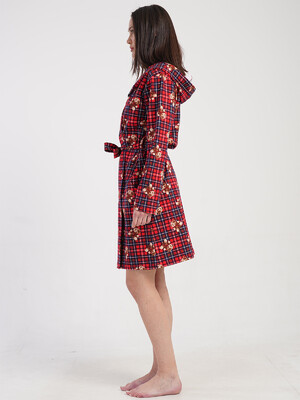 Купить Байковый женский халат с длинным рукавом VIENETTA 5033200520 в Украина в Lingerie.ua - Одяг для дому та відпочинку, Фото 3