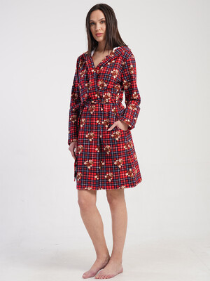 Купить Байковый женский халат с длинным рукавом VIENETTA 5033200520 в Украина в Lingerie.ua - Одяг для дому та відпочинку, Фото 4