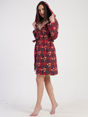 Купить Байковый женский халат с длинным рукавом VIENETTA 5033200520 в Украина в Lingerie.ua - Одяг для дому та відпочинку, Фото 7