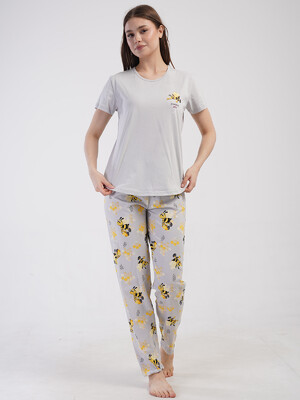 Купить Бавовняний комплект жіночий  з брюками VIENETTA 4082918401 в Украина в Lingerie.ua - Одяг для дому та відпочинку, Фото 4