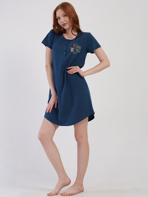 Купить Бавовняна домашня туніка з коротким рукавом VIENETTA 4092310000 в Украина в Lingerie.ua - Одяг для дому та відпочинку, Фото 9