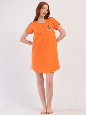Купить Бавовняна домашня туніка з коротким рукавом VIENETTA 4092310000 в Украина в Lingerie.ua - Одяг для дому та відпочинку, Фото 4