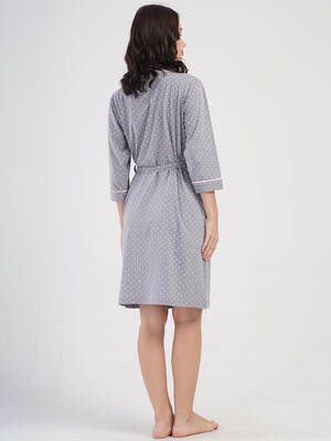 Купить Бавовняний халат жіночий великого розміру VIENETTA 4084521248 в Украина в Lingerie.ua - Одяг для дому та відпочинку, Фото 2