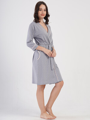 Купить Бавовняний халат жіночий великого розміру VIENETTA 4084521248 в Украина в Lingerie.ua - Одяг для дому та відпочинку, Фото 3