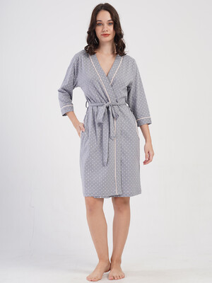 Купить Бавовняний халат жіночий великого розміру VIENETTA 4084521248 в Украина в Lingerie.ua - Одяг для дому та відпочинку, Фото 6