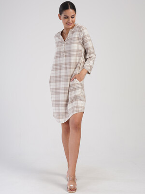 Купить Хлопковое платье в клетку VIENETTA PLUS 4051100000 в Украина в Lingerie.ua - Одяг для дому та відпочинку, Фото 4
