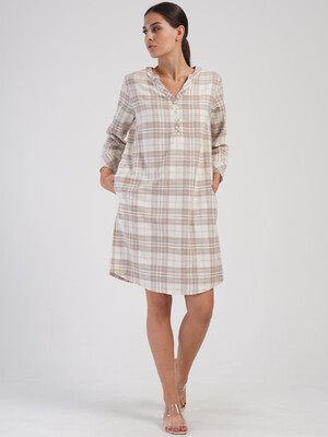 Купить Хлопковое платье в клетку VIENETTA PLUS 4051100000 в Украина в Lingerie.ua - Одяг для дому та відпочинку, Фото 5
