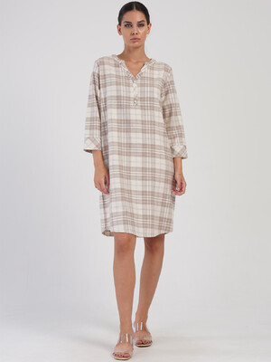 Купить Хлопковое платье в клетку VIENETTA PLUS 4051100000 в Украина в Lingerie.ua - Одяг для дому та відпочинку, Фото 7