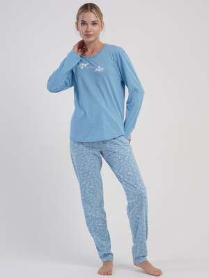 Купить Бавовняний домашній комплект жіночий з довгим рукавом VIENETTA 5031660111 в Украина в Lingerie.ua - Одяг для дому та відпочинку, Фото 4